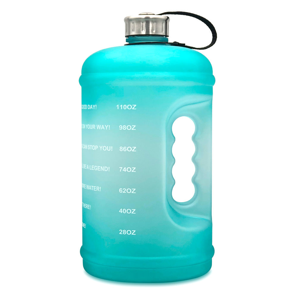 1 Gallon Plastic Sports Water Bottle Scrub Gradient Fitness PETG Space Cup Water Bottle