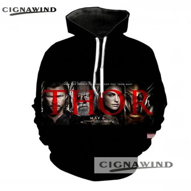 Hoodie Film Thor 3d Printed Men Women Hoodies Sweatshirts Long Sleeve Sweatshirt Hip Hop Streetwear Casual Tops