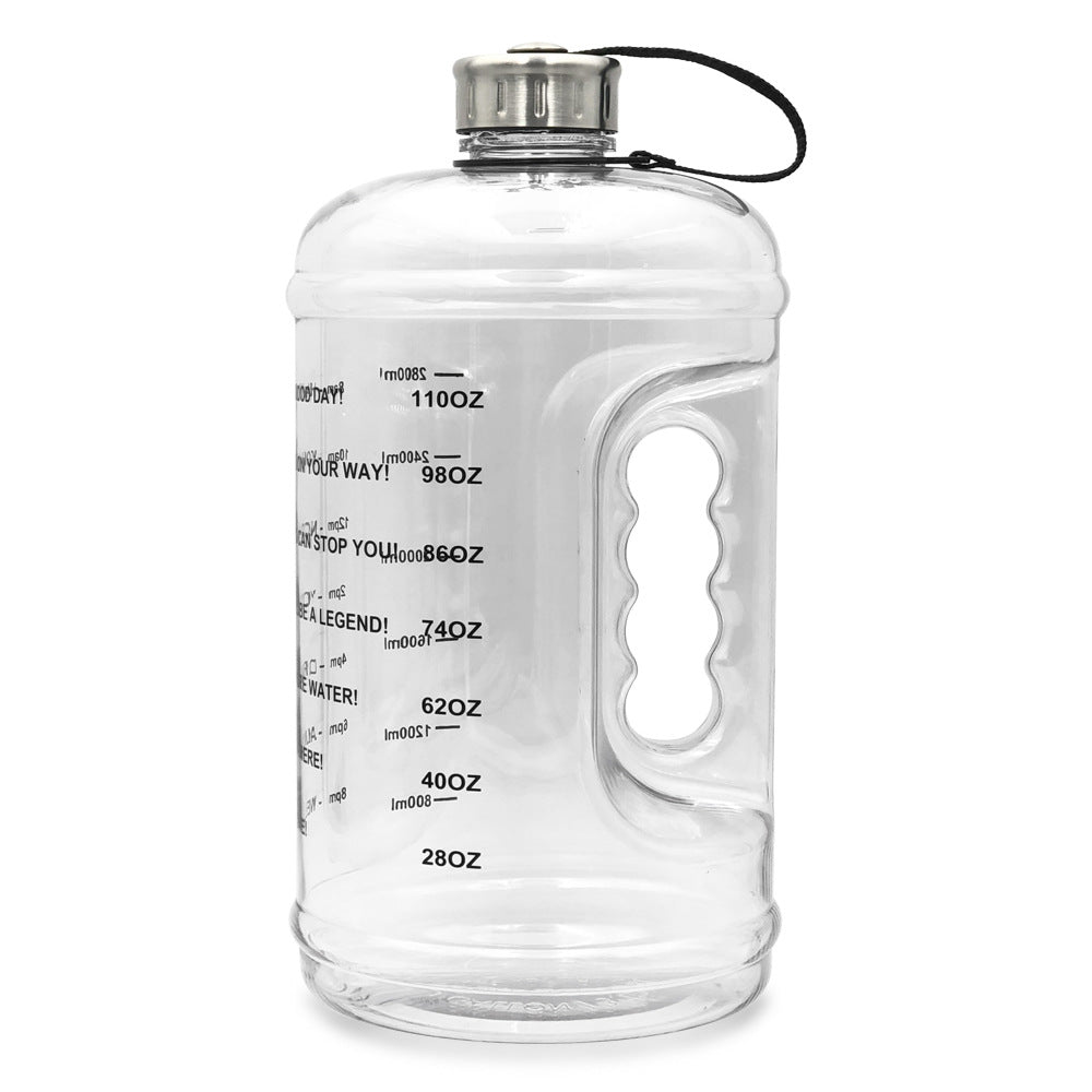 1 Gallon Plastic Sports Water Bottle Scrub Gradient Fitness PETG Space Cup Water Bottle