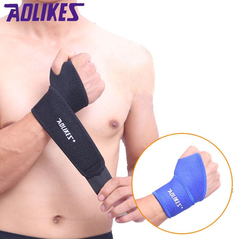 Aolikes 1PCS Gym Wrist Bands Sports Wristband  Support Straps Wraps for Weight Lifting  Protector