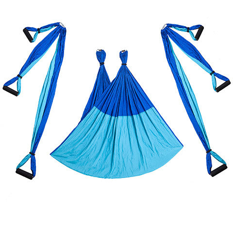 Full Set 6 Handles Anti-gravity Aerial Yoga Hammock Flying Swing Trapeze Yoga Inversion Exercises Device Home Gym Hanging Belt